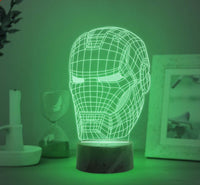 3D Illusion IronMan457 Night Lamp | Avengers Led Lamp with Automatic Color Changing Light & USB Powered | Gift for Marvel Fan | lamp for Home & Kids Room Decor Light